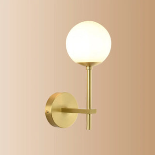 Bedroom Minimalist Gold Faceted Globe Wall Sconce Zawala Image - 7