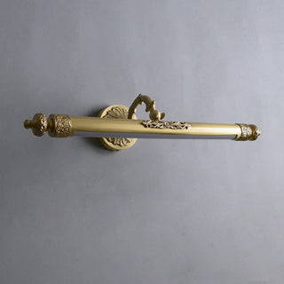 Vintage Brass Linear Metal LED Vanity Mirror Light Zawala Image - 11