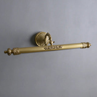 Vintage Brass Linear Metal LED Vanity Mirror Light Zawala Image - 12