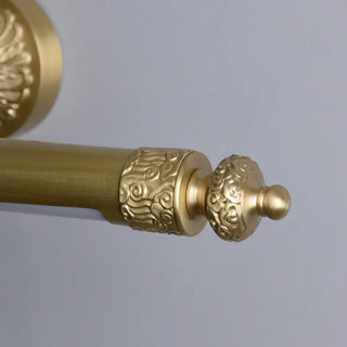 Vintage Brass Linear Metal LED Vanity Mirror Light Zawala Image - 14