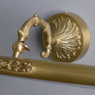 Vintage Brass Linear Metal LED Vanity Mirror Light Zawala Image - 15