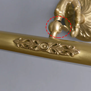 Vintage Brass Linear Metal LED Vanity Mirror Light Zawala Image - 16