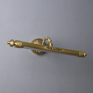 Vintage Brass Linear Metal LED Vanity Mirror Light Zawala Image - 8