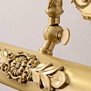 Vintage Linear Wall-Mounted Gold Vanity Light Fixture Zawala Image - 13