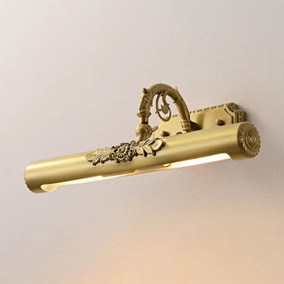 Vintage Linear Wall-Mounted Gold Vanity Light Fixture Zawala Image - 6