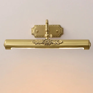 Vintage Linear Wall-Mounted Gold Vanity Light Fixture Zawala Image - 9