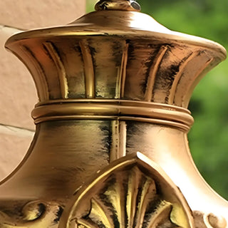 Elegant Lantern Bronze Glass Outdoor LED Wall Lamp Zawala Image - 9