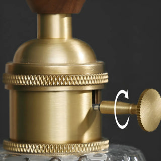 Vintage Flower Glass Pendant Light for Bedroom Gold Zawala Image - 8