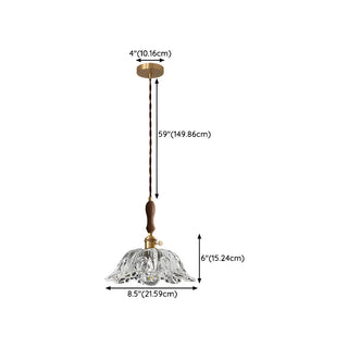 Vintage Flower Glass Pendant Light for Bedroom Gold Zawala #size