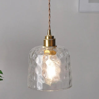 ZOWALA - Nordic Round Glass Gold Adjustable Length Pendant Light Image - 4