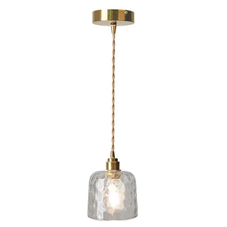 ZOWALA - Nordic Round Glass Gold Adjustable Length Pendant Light Image - 6