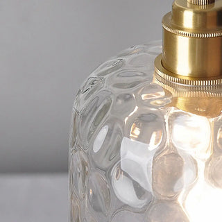 ZOWALA - Nordic Round Glass Gold Adjustable Length Pendant Light Image - 7