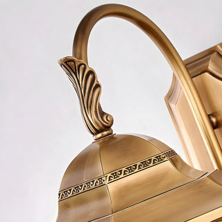 Vintage Gold Glass LED External Wall Lantern Light Zawala Image - 9
