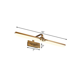 Bedroom Vintage Ultra-Thin  Bronze LED Vanity Light Zawala Image - 4