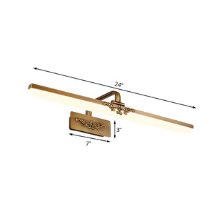 Bedroom Vintage Ultra-Thin  Bronze LED Vanity Light Zawala Image - 6