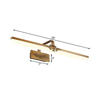Bedroom Vintage Ultra-Thin  Bronze LED Vanity Light Zawala Image - 7