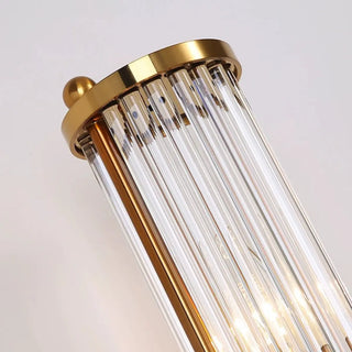 Vintage Gold Crystal Cylinder Vanity LED Mirror Light Zawala Image - 10