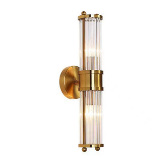 Vintage Gold Crystal Cylinder Vanity LED Mirror Light Zawala Image - 8