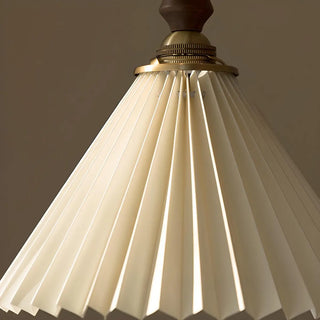 Vintage Cone Wood Pendant Light Dining Room Beige Zawala Image - 14