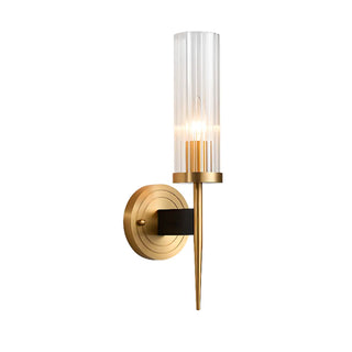Simplistic Gold Cylinder Fabric Bedroom Wall Sconce Zawala Image - 11