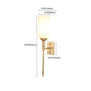 Simplistic Gold Cylinder Fabric Bedroom Wall Sconce Zawala Image - 29