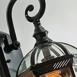 Vintage Lantern Black Outdoor Wall Sconce Zawala Image - 9