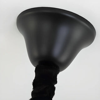 ZOWALA - Vintage Candelabra Metal Living Room Black Large Chandelier Image - 7