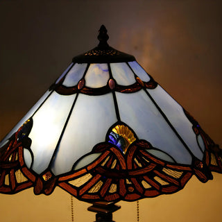 Living Room Vintage Tiffany Stained Glass Table Lamp Zawala Image - 15