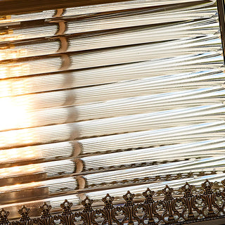 Vintage Bronze Finish Square Glass Solar Outdoor Lamp Zawala Image - 7