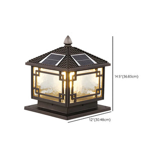 Vintage Solar Lantern Garden Bronze LED Outdoor Lamp Image - 12