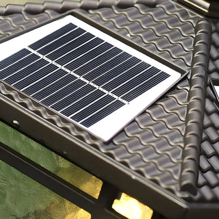 Vintage Solar Lantern Garden Bronze LED Outdoor Lamp Image - 6