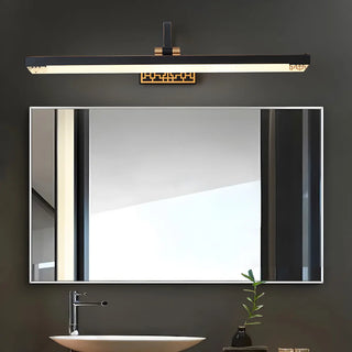 Vintage Chinese Style Black Linear Vanity Light Image - 4