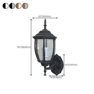 Waterproof Vintage Black Outdoor Wall Lantern Light Zawala #size