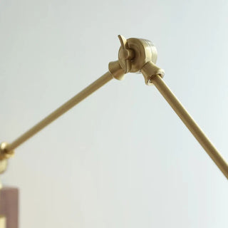 Adjustable Pleated Brass Swing Arm Wall Sconce Zawala Image - 11