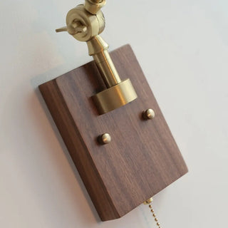 Adjustable Pleated Brass Swing Arm Wall Sconce Zawala Image - 12