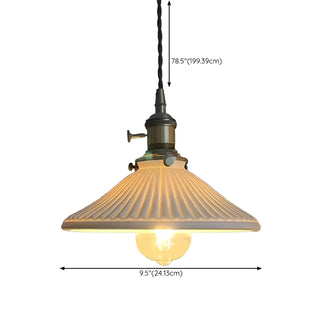 Vintage White Ceramic Floral Pendant Ceiling Light Zawala Image - 10