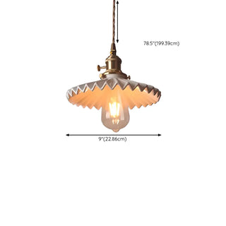 Vintage White Ceramic Floral Pendant Ceiling Light Zawala #size