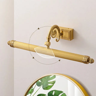 Rotating Vintage Gold Linear LED Metal Vanity Light Zawala Image - 11