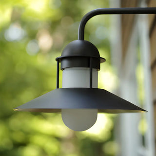 ZOWALA - Vintage Round Black Outdoor Wall Light Sconces Image - 1