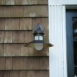 ZOWALA - Vintage Round Black Outdoor Wall Light Sconces Image - 3