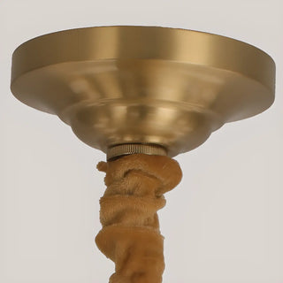 ZOWALA - Vintage Scroll Brass Globe 9-Light Chandelier