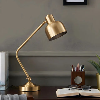 Golden Contemporary Coppery Bedroom Metal Table Lamp Zawala Image - 4