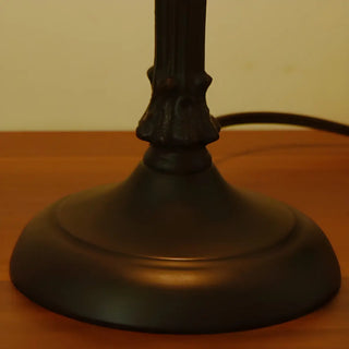 Vintage Stained Glass Tiffany Banker Decor Table Lamp Zawala Image - 20