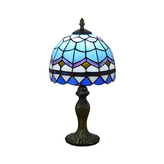 Elegant Baroque Dome Stained Glass Bedroom Table Lamp Zawala Image - 5