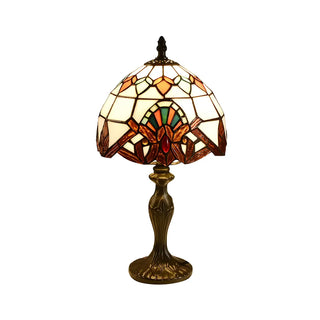 Elegant Baroque Dome Stained Glass Bedroom Table Lamp Zawala Image - 7