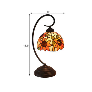 ZOWALA - Tiffany Vintage Metal Desk Lamp Image - 4