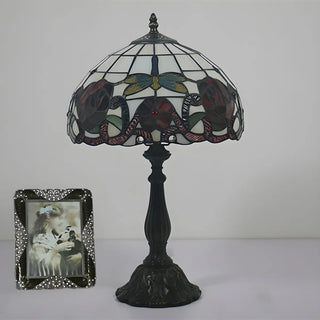 Fashion Tiffany Glass Shade Dragonfly Decor Table Lamp Zawala Image - 8