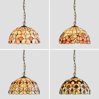 ZOWALA - Dome Shell Living Room Multi-Color Pendant Light Image - 15