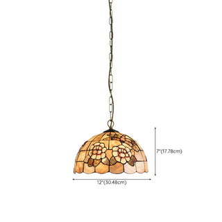 ZOWALA - Dome Shell Living Room Multi-Color Pendant Light #size
