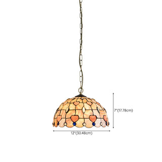 ZOWALA - Dome Shell Living Room Multi-Color Pendant Light Image - 26